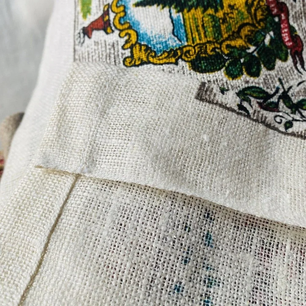 Vintage Linen Kitchen Towel Vermont Souvenir Unused Kay Dee Dish Tea